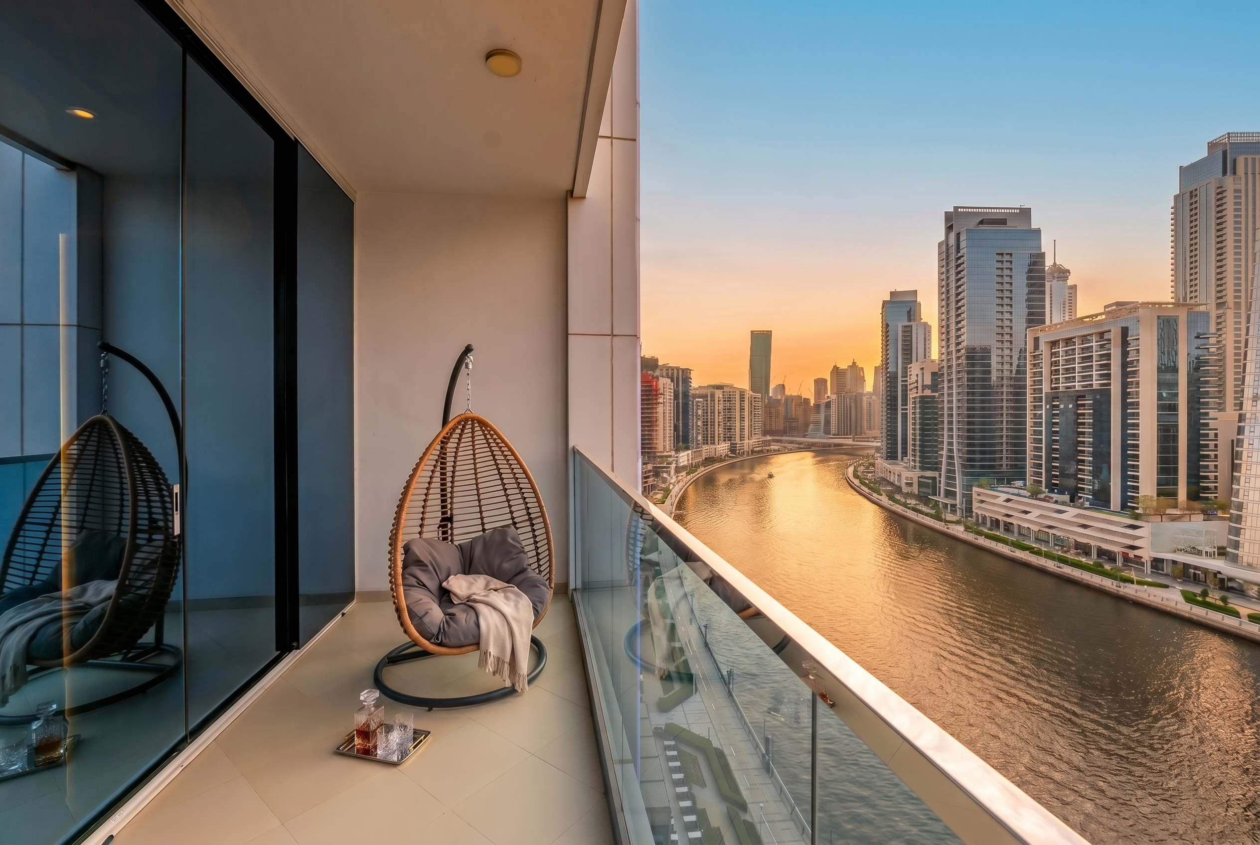 Sun-drenched apartment interior in Business Bay, Dubai