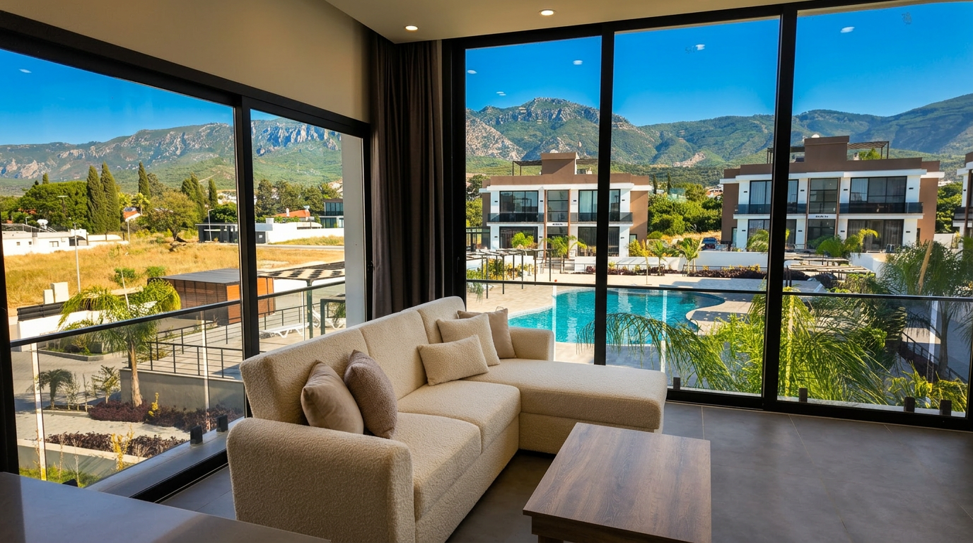 Mediterranean villa overlooking the sea in Kyrenia